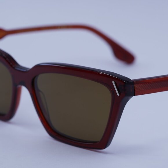 Victoria Beckham VB661S 610 Sunglasses Red Cat Eye Frame, Brown Lenses - Picture 3 of 8